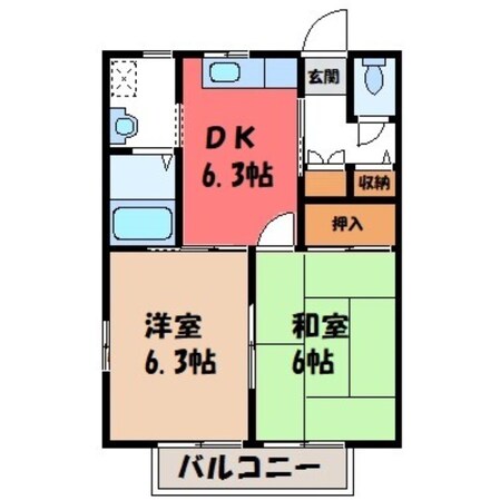 フジハイツの物件間取画像